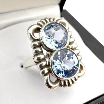 Zilver - Ring - Art Deco ca. jaren dertig, Nieuw