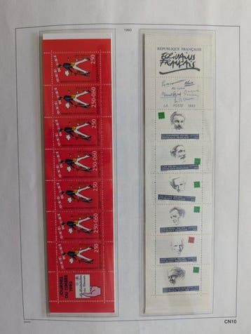 France 1990/2003 - Bel ensemble de 45 Carnets très suivi