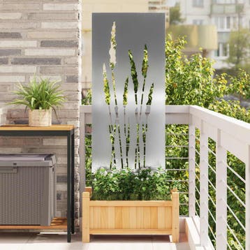 vidaXL Tuin Privacy Scherm Bloemen Zilver 50 x 140 cm, Verzamelen, Posters, Verzenden, Nieuw
