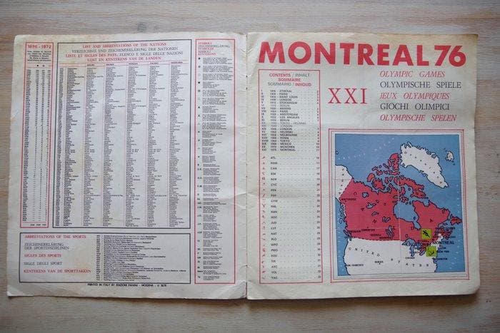 1976 Panini Montreal 76 Original edition, Sticker album - 1, Verzamelen, Stickers