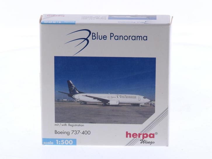 Schaal 1:500 Herpa 501347 Boeing 737-400 Blue Panorama Ai..., Hobby & Loisirs créatifs, Modélisme | Avions & Hélicoptères, Enlèvement ou Envoi