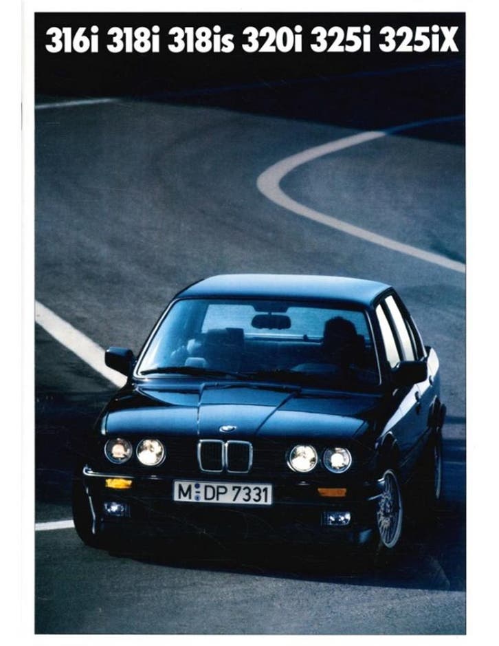 1989 BMW 3 SERIE BROCHURE DUITS, Boeken, Auto's | Folders en Tijdschriften