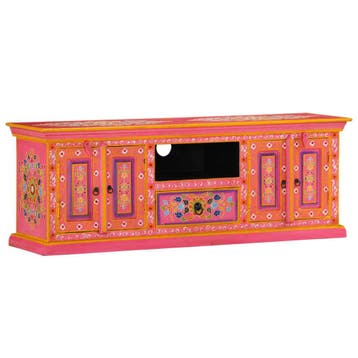 Tv-meubel 110cm Mangohout | Tweede kansje | OP = OP, Huis en Inrichting, Gebruikt, 100 tot 150 cm, Verzenden, Minder dan 100 cm