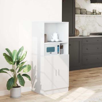 vidaXL Keukenkast 57x41,5x131,5 cm bewerkt hout wit, Verzenden, Nieuw