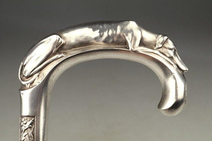 Wandelstok - .800 zilver, Antiek en Kunst, Antiek | Meubels | Stoelen en Sofa's
