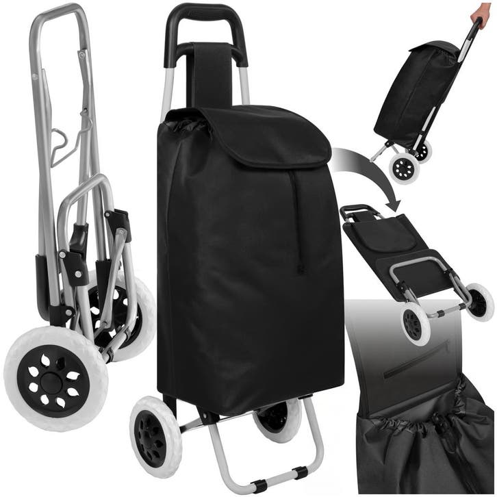 Boodschappentrolley - zwart, Handtassen en Accessoires, Koffers, Verzenden
