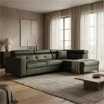 Leren hoekbank Nova - 2,5 zits + longchair, Ophalen of Verzenden