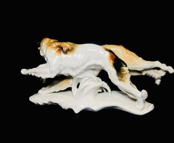 Karl Ens, Volkstedt - Figurine - Greyhounds - Porcelaine, Antiquités & Art