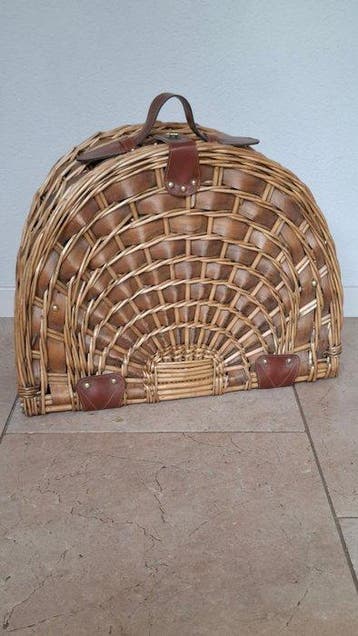 Picknickmand - Bamboe - Riet - 25 delig inclusief mand, Antiek en Kunst