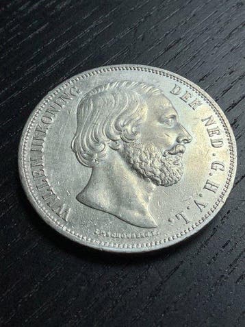 Nederland. Willem III. 2 1/2 Gulden 1851 (Zonder