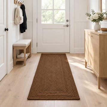 vidaXL Gebied Tapijt Grijs 60 x 200 cm Jute, Verzenden