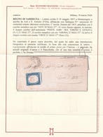 Anciens états italiens - Sardaigne - 1857 Lettre dAsti à S., Gestempeld