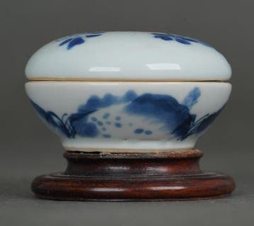 Kangxi, 17th Century - Boîte - Porcelaine - Boîte élégante, Antiquités & Art