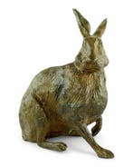 Pierre Chenet (XX-XXI) - sculptuur, Sitting Hare - 11 cm -