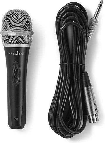 Microfoon - Karaoke Microfoon – Bedraad - 5 meter - Zwart –, Muziek en Instrumenten, Verzenden, Nieuw