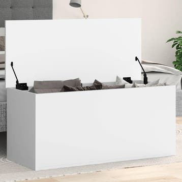 vidaXL Opbergbox 100x42x46 cm bewerkt hout wit, Verzenden, Nieuw