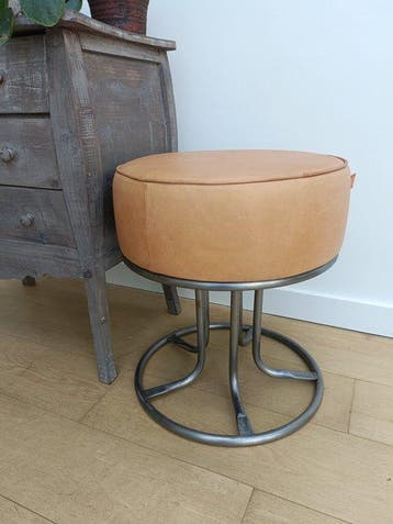 Art Sensation - Pouf - pouf - Cuir, Acier