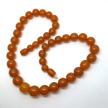 Oud Baltisch barnsteen kralenketting 52 cm 46,6 g -