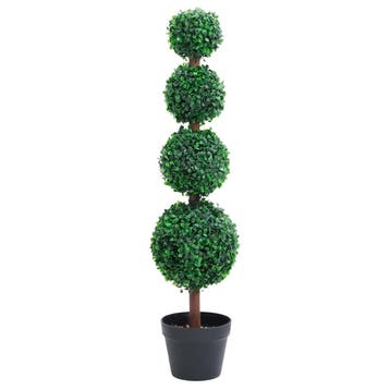 vidaXL Kunstplant met pot buxus bolvorming 90 cm groen, Verzenden, Nieuw