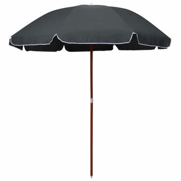 vidaXL Parasol met stalen paal 240 cm antracietkleurig, Verzenden