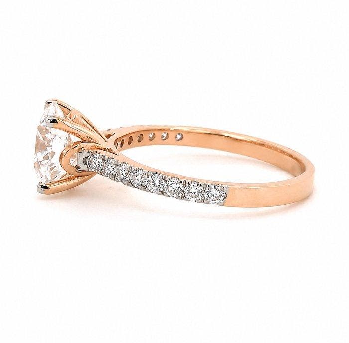 Ring - 18 karaat Roségoud - 2.32ct. tw. Diamant (Lab-grown), Bijoux, Sacs & Beauté, Bagues