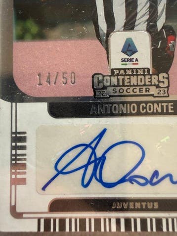 2022/23 Panini Contenders Antonio Conte /50 Gesigneerde, Nieuw