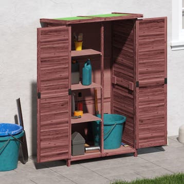 vidaXL Tuinschuur 83x57x140 cm massief grenenhout, Verzenden