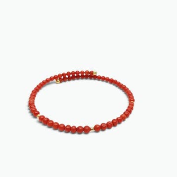 Koraal - Zilver - Armband - handgemaakt