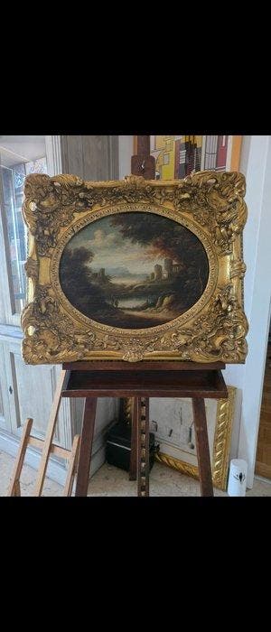Scuola fiamminga (XVIII) - Paesaggio, Antiquités & Art