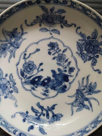 Bord - Porselein - Qing-dynastie Blauw & Wit