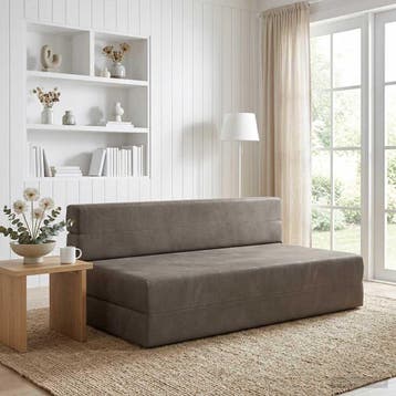 vidaXL Vouwbare Sofa Bed Lichtgrijs 152 x 86,5 x 60 cm Stof, Verzenden, Nieuw