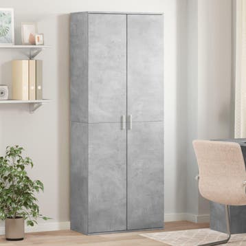 vidaXL Hoge kast 70x35x180 cm bewerkt hout betongrijs, Huis en Inrichting, Kasten | Overige, Verzenden, Nieuw