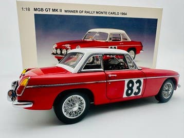 Autoart 1:18 - Model raceauto - MGB GT MKII - Winner of, Nieuw