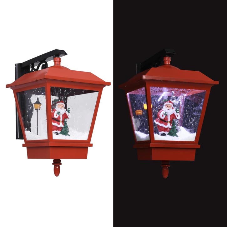 vidaXL Kerstwandlamp met LED-lampjes en kerstman 40x27x45 cm, Diversen, Kerst, Nieuw, Verzenden