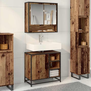 vidaXL Badkamermeubel Set 2 st Oud Hout 65 x 33 x 60 cm, Verzenden, Nieuw