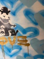 FreeSpeech (XX) - BLUE LOVE RAT - XL - Banksy Street Art