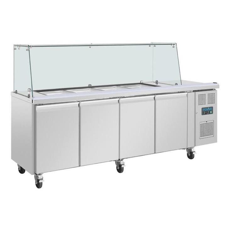 Polar U-serie vierdeurs saladette met vierkant kuchscherm, Articles professionnels, Horeca | Équipement de cuisine, Envoi