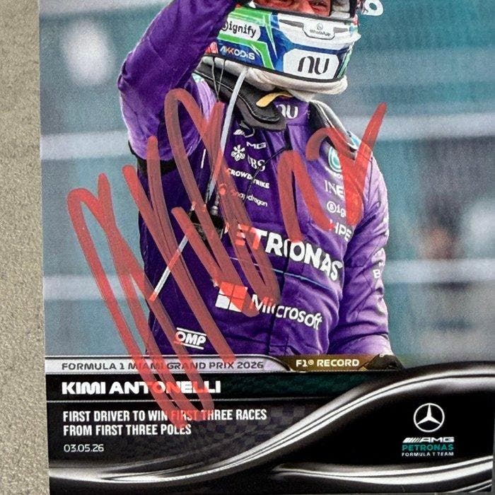 Mercedes - Topps Now - Miami GP 2026 3rd consecutive Formula, Collections, Marques automobiles, Motos & Formules 1