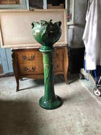 Jardinière - Majolica (lood glazuur) - Art Nouveau