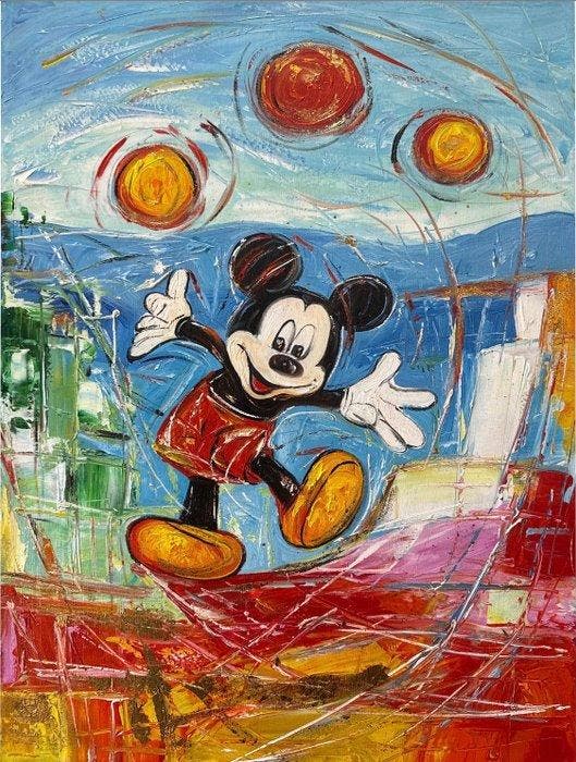 Nguyn V.L (1993) - The Mickey Legacy (08) 80 60 cm, Antiek en Kunst, Kunst | Schilderijen | Modern