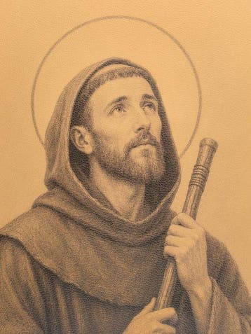 San Francesco in Cammino – Druk op Leer 84,50 x 68,00 cm -