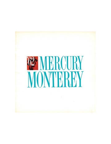 1962 MERCURY MONTEREY BROCHURE ENGELS (USA), Nieuw