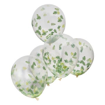 Confetti Ballonnen Bladeren 30cm 5st, Verzenden, Nieuw