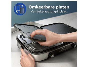 Philips HD6222/90 - Elektrische Grill - 2400W - 1400 cm², Verzenden