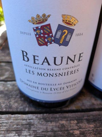 2020 Domaine du Lycée Viticole Beaune Les Monsnières -, Collections, Vins