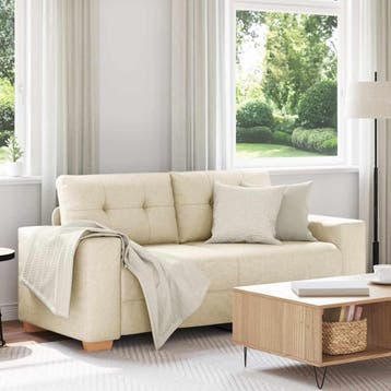 vidaXL Loveseat bank / zetel Linnen 180x77x82 cm, Huis en Inrichting, Verzenden, Nieuw