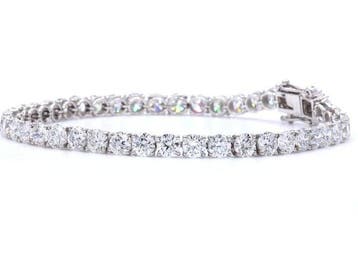 Zonder minimumprijs - Armband Platina - 15.00ct. tw. Diamant, Nieuw