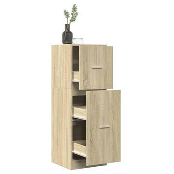 vidaXL Apothekerskast 40x41x118 cm bewerkt hout sonoma, Huis en Inrichting, Kasten | Overige, Verzenden, Nieuw