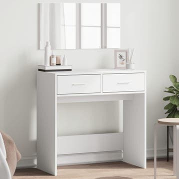 vidaXL Kaptafel met spiegel 80x39x80 cm wit, Verzenden, Nieuw