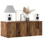 vidaXL Tv-meubel 80x34x30 cm bewerkt hout oud houtkleurig, Verzenden